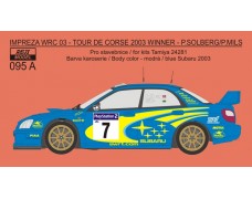 Decal – Subaru Impreza WRC SWRT - 2003 Tour de Corse winner - Solberg / Mills